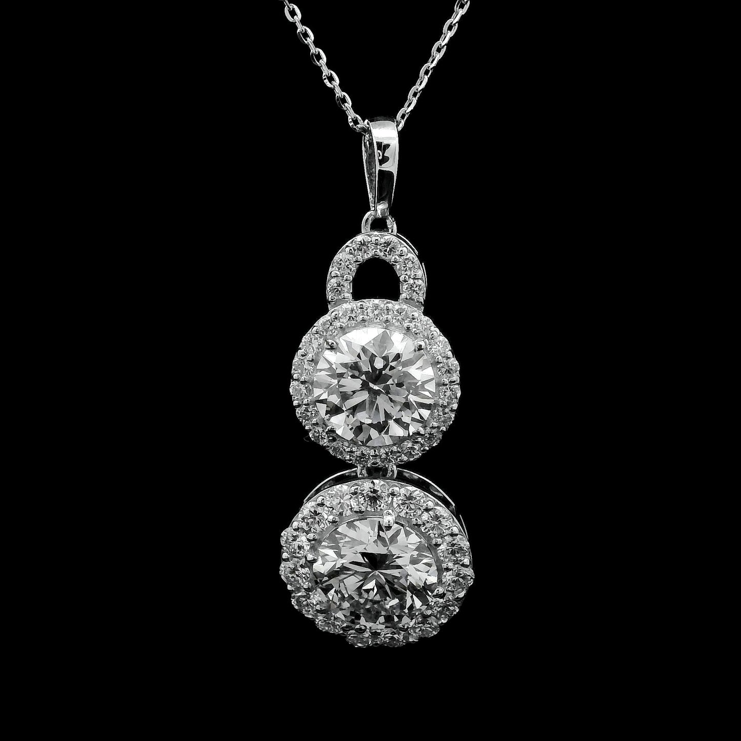 4.38 Carats Lab Grown Diamond 14K Gold Pendant