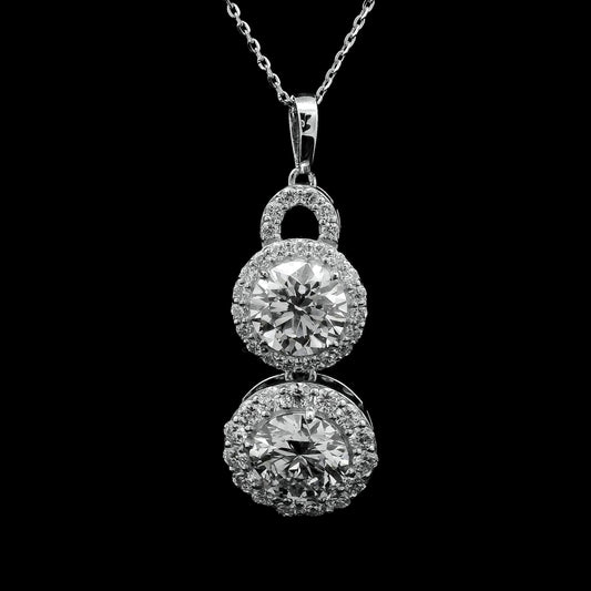 4.38 Carats Lab Grown Diamond 14K Gold Pendant