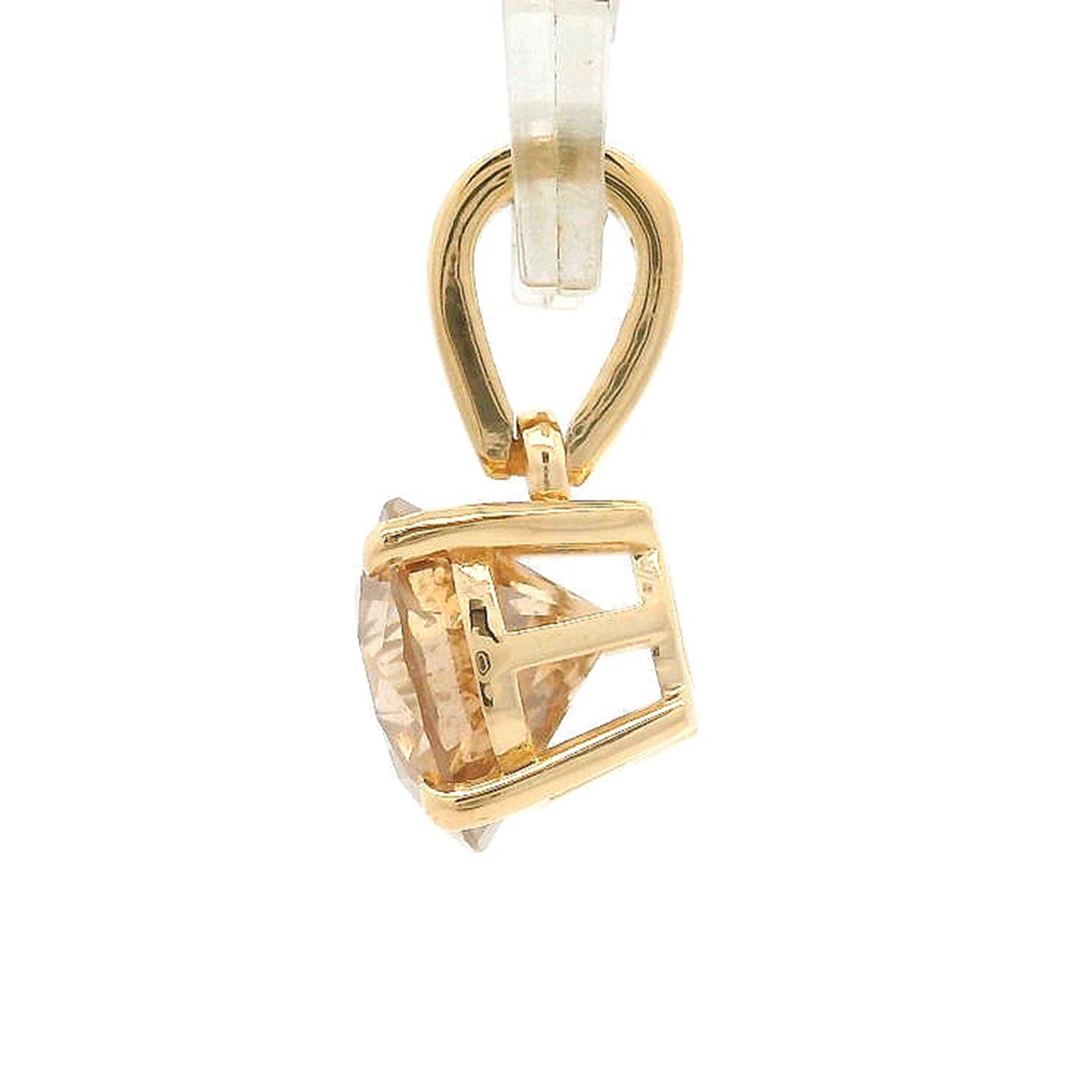 1.27 Ct Round Brown Diamond 14K Gold Pendant