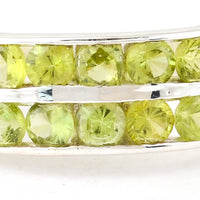 2.20 Ct Round Peridot 925 Sterling Silver Ring