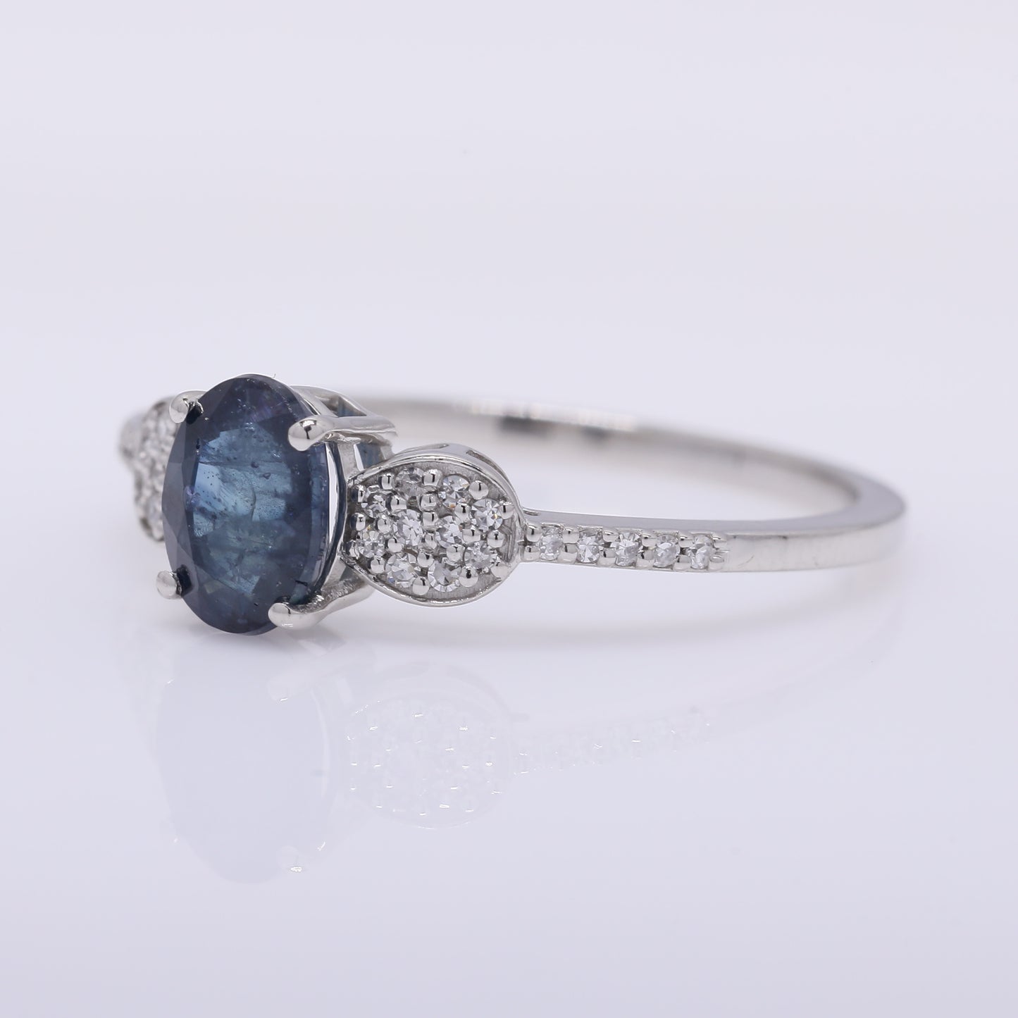 1.23 Ct Oval Mixed Cut Natural Sapphire 950 Platinum Ring