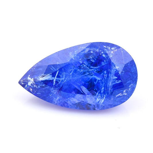 6.39 Natural Zoisite Tanzanite Pear Mixed Cut Gemstone