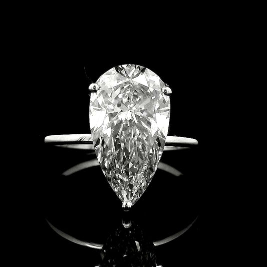 4.00 Carats Lab Grown Diamond 14K Gold Ring