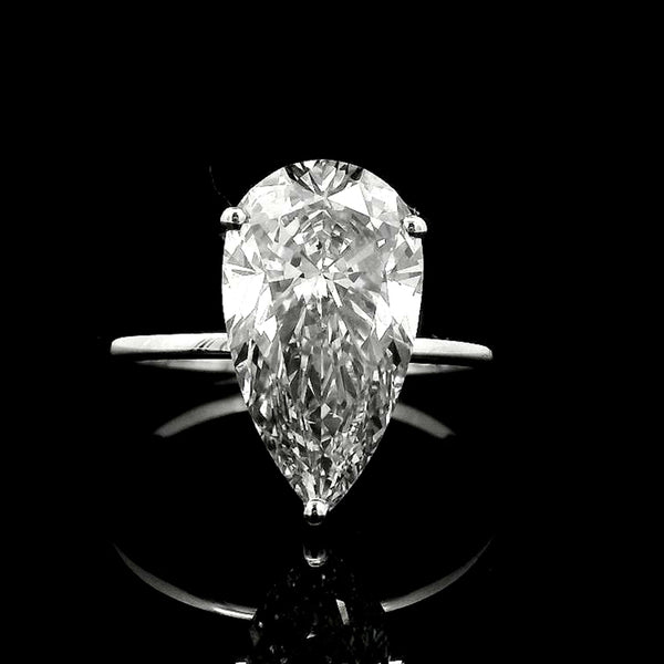 4.00 Carats Lab Grown Diamond 14K Gold Ring