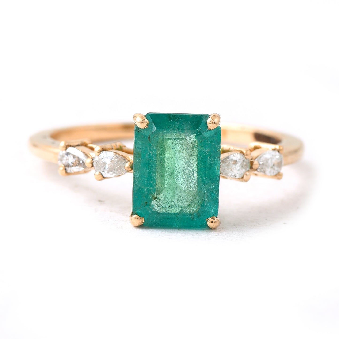 1.95 Ct Octagon Emerald 14K Gold Ring