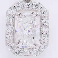 2.56 Carats Lab Grown Diamond 950 Platinum Pendant