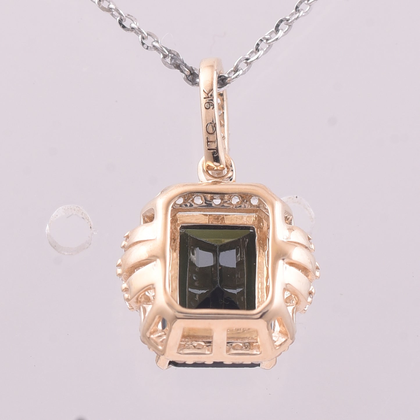 2.07 Ct Octagon Tourmaline 9K Gold Pendant
