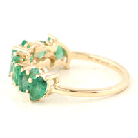 1.67 Carat Marquise Mixed Cut Natural Beryl Emerald 14K Gold Ring