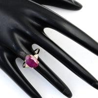 3.82 Ct Oval Ruby 14K Gold Ring