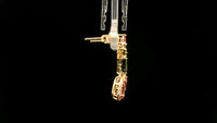 3.59 Ct Pear Tourmaline 14K Gold Earrings