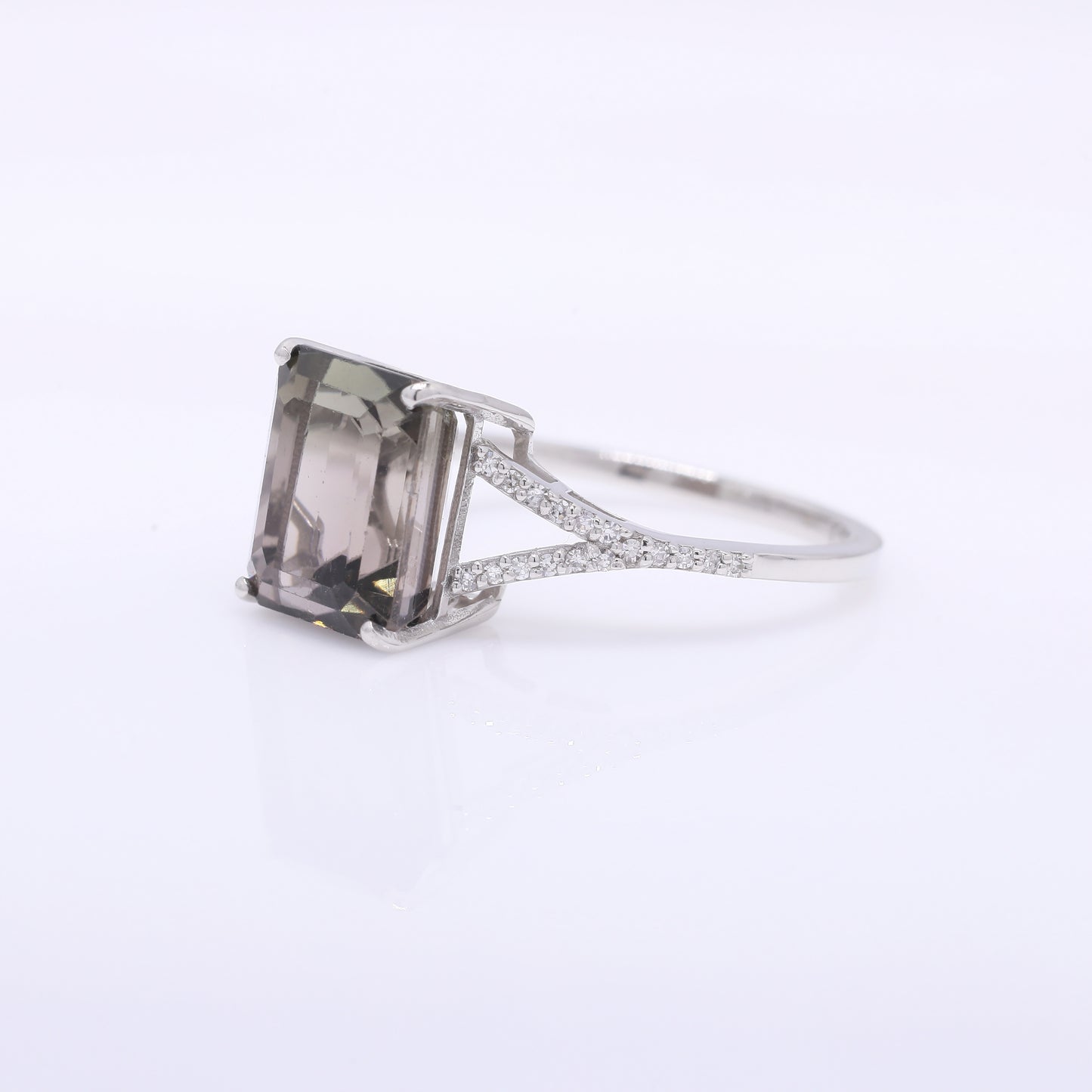 4.94 Ct Octagon Step Cut Natural Tourmaline 950 Platinum Ring