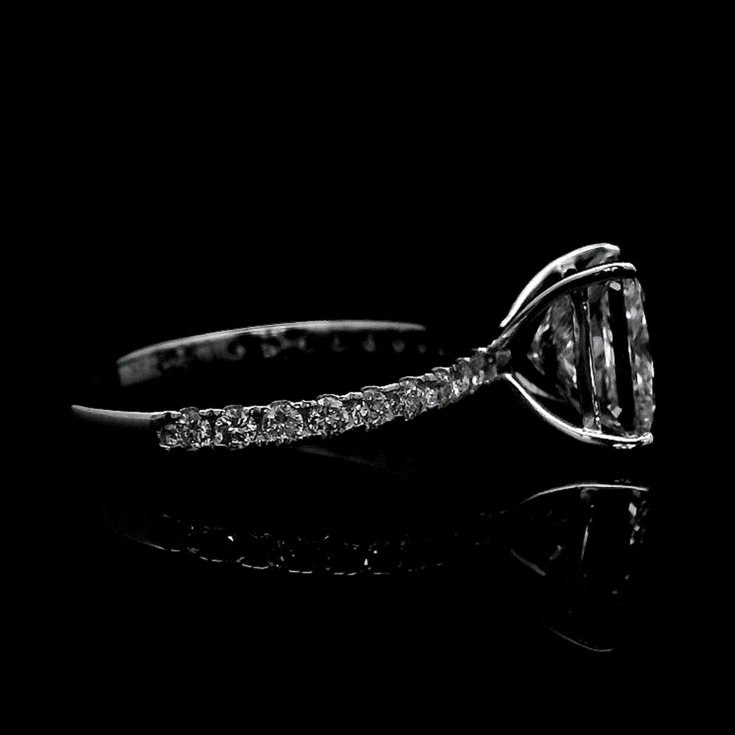 3.27 Carats Lab Grown Diamond 14K Gold Ring