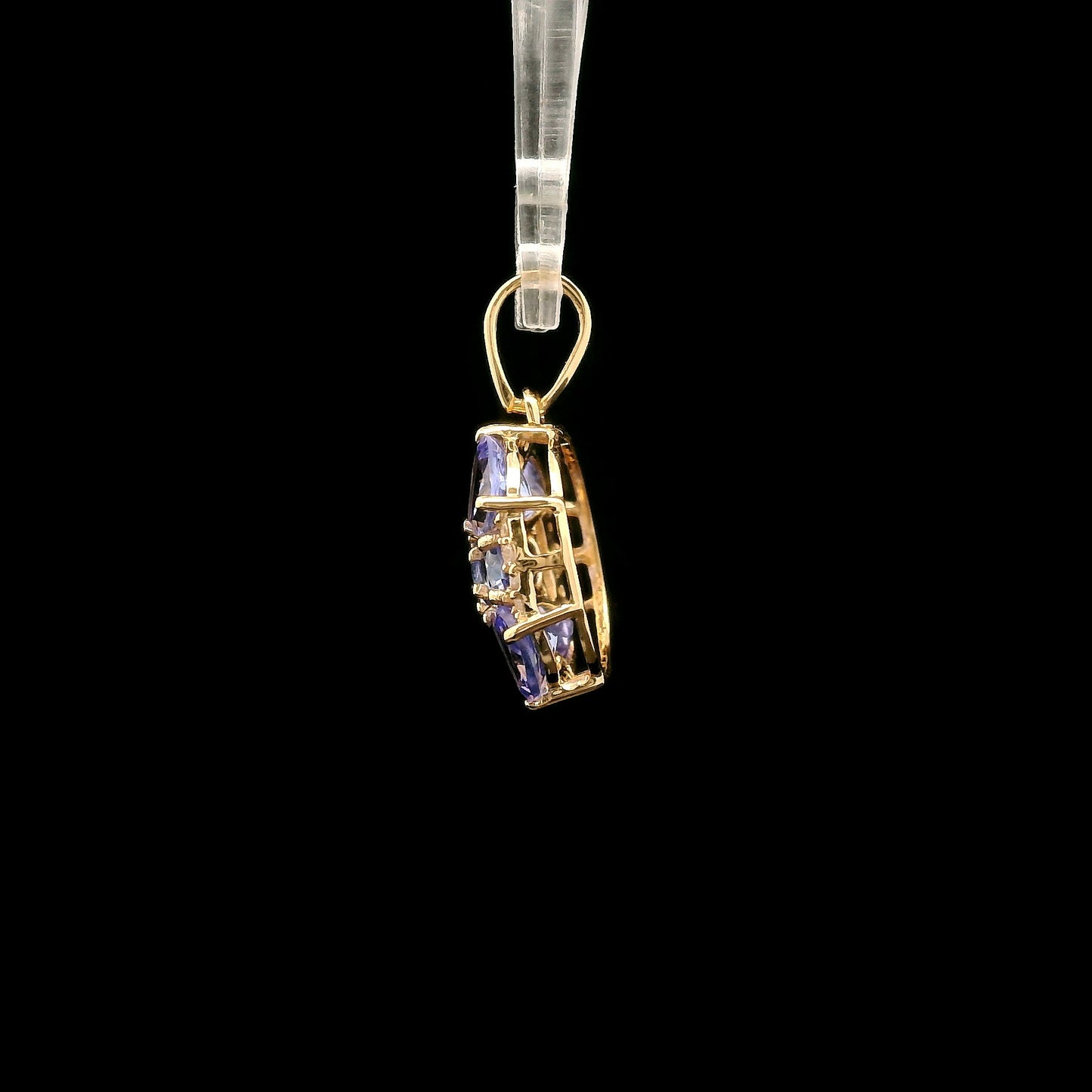1.52 Ct Trillion Tanzanite 14K Gold Pendant