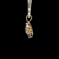 1.52 Ct Trillion Tanzanite 14K Gold Pendant