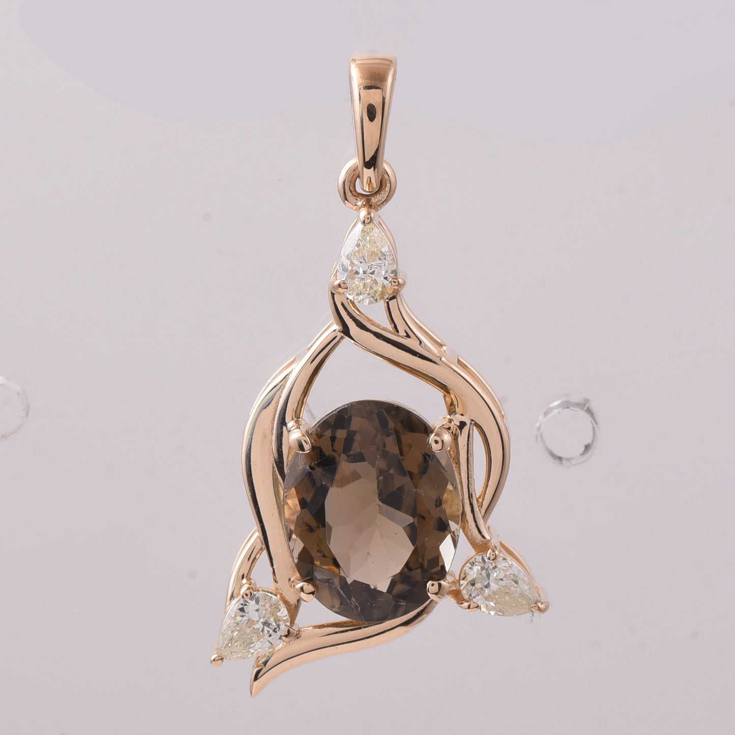 2.26 Ct Oval Mixed Cut Natural Tourmaline 14K Gold Pendant