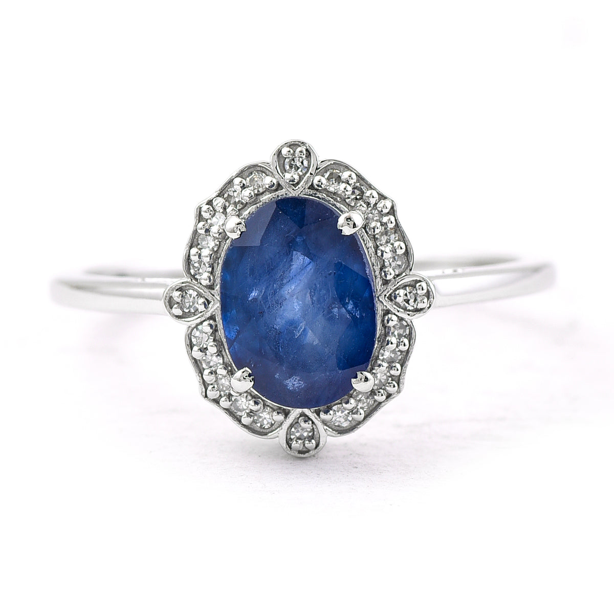 1.79 Ct Oval Mixed Cut Natural Sapphire 950 Platinum Ring