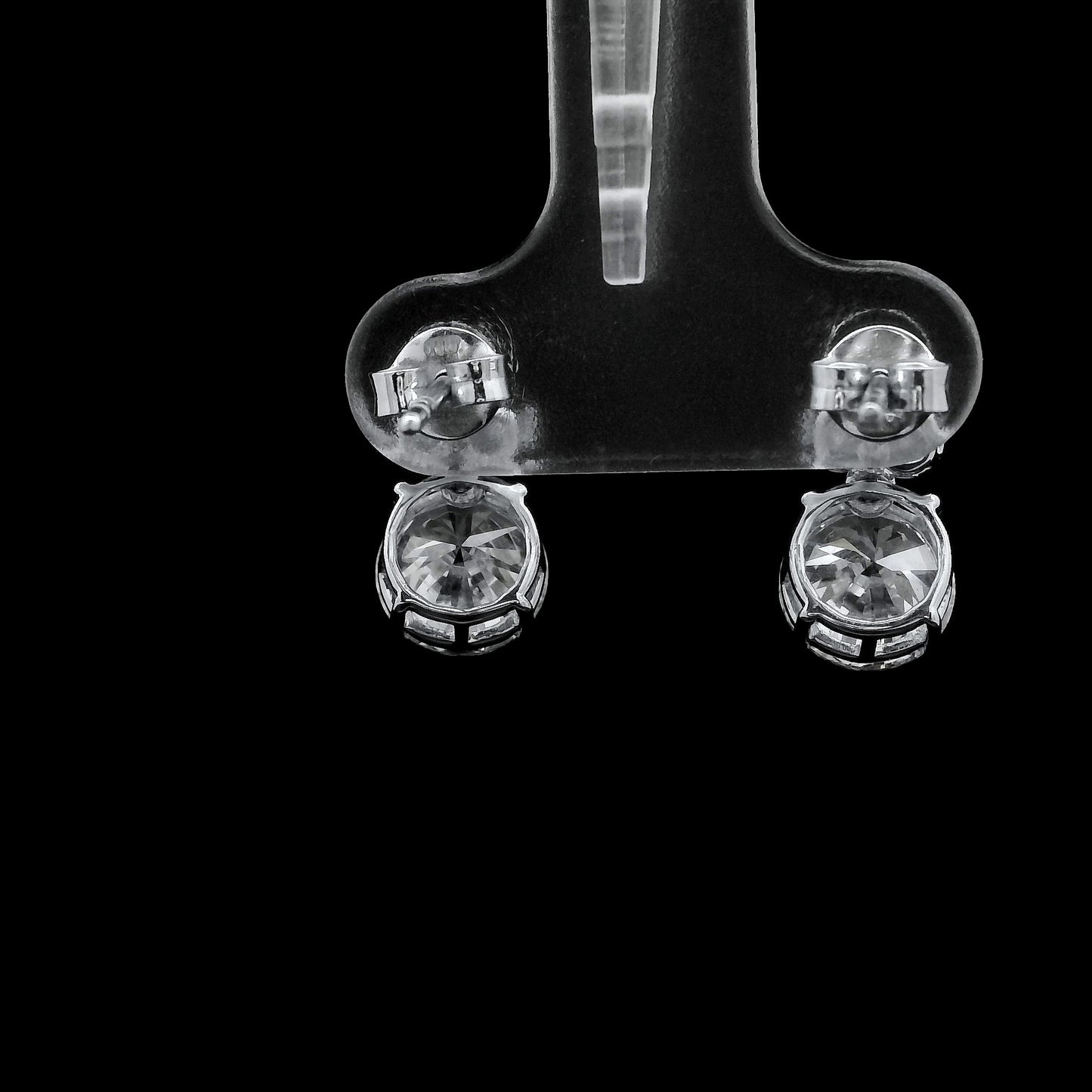 3.26 Ct Round Lab Grown Diamond 14K Gold Earrings