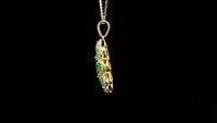 1.95 Ct Marquise Emerald 14K Gold Pendant