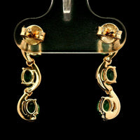 1.36 Ct Oval Emerald 14K Gold Earrings