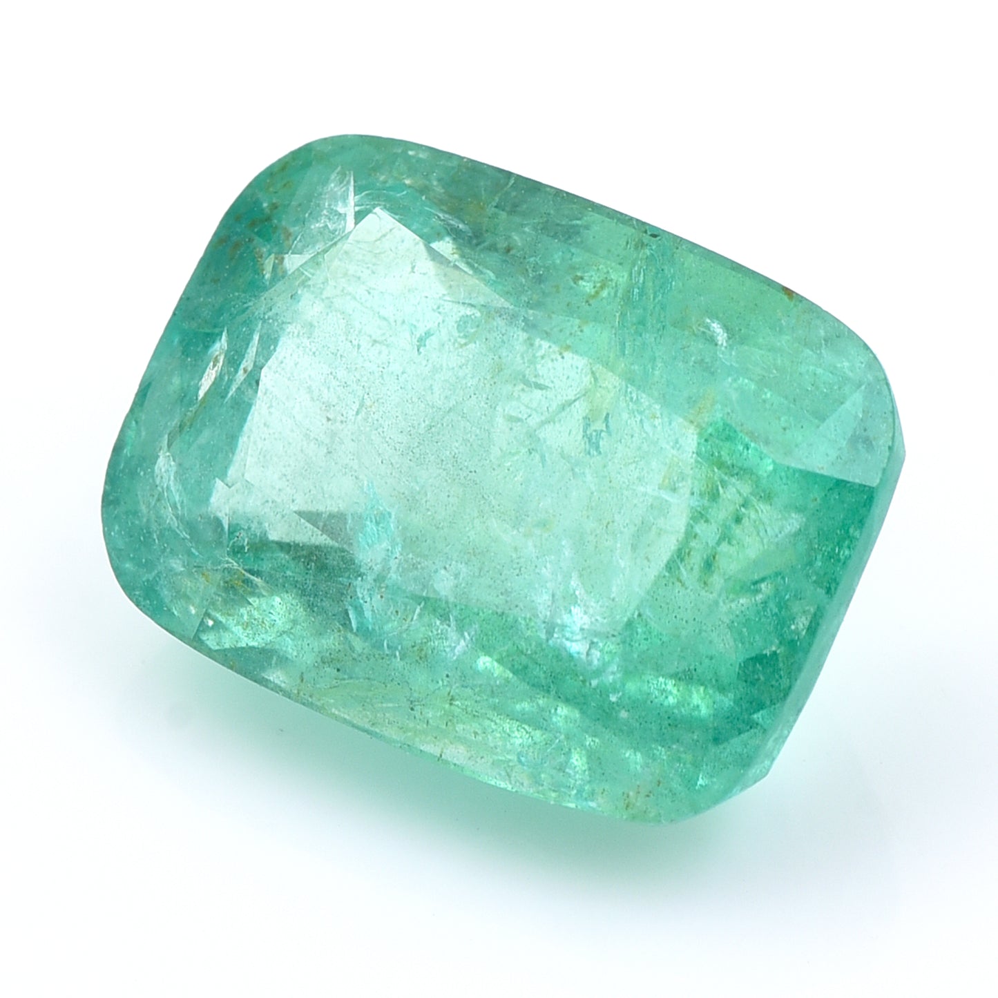 8.99 Natural Beryl Emerald Rectangular Cushion Mixed Cut Gemstone