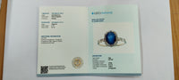 2.11 Ct Oval Mixed Cut Natural Sapphire 14K Gold Ring