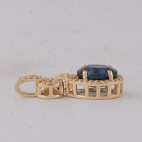 2.23 Ct Oval Sapphire 9K Gold Pendant