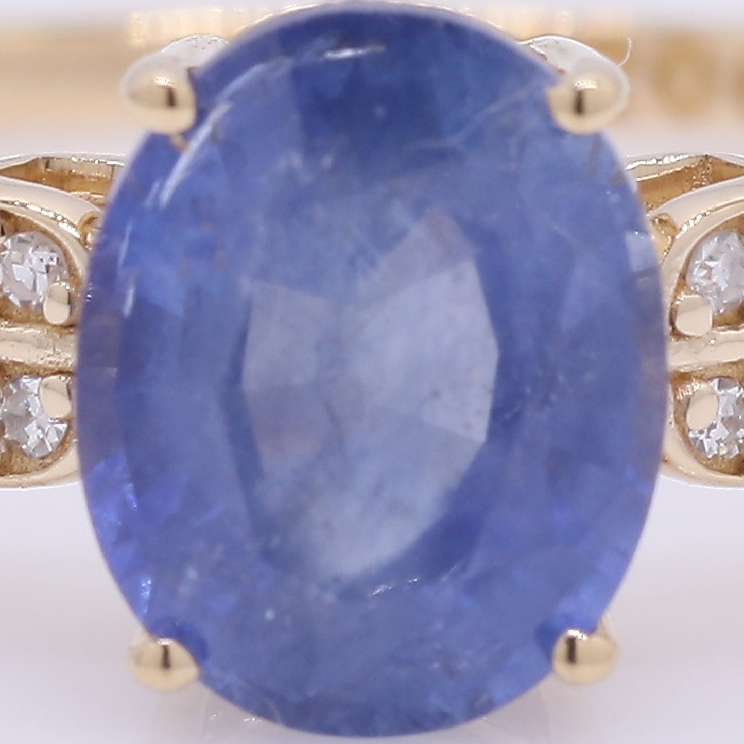 2.06 Ct Oval Mixed Cut Natural Sapphire 14K Gold Ring
