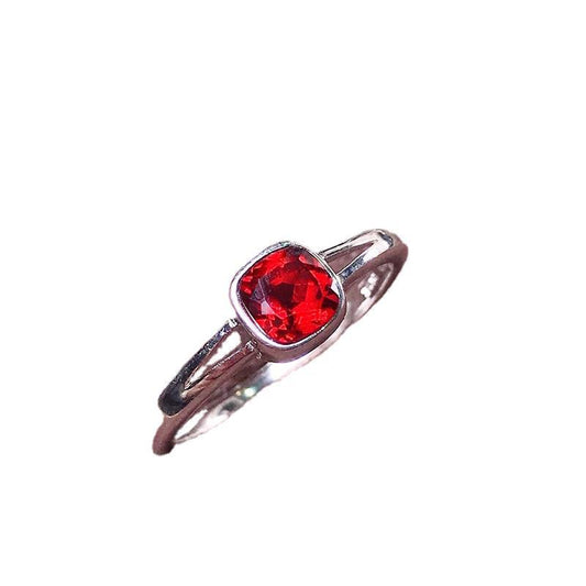 Garnet 925 Sterling Silver Ring