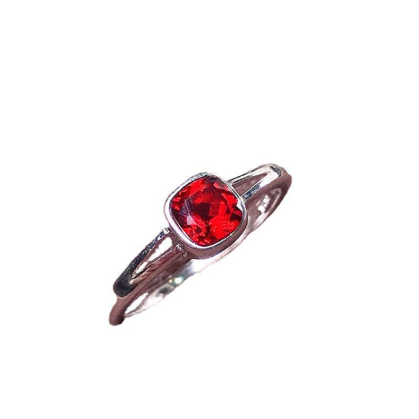 Garnet 925 Sterling Silver Ring