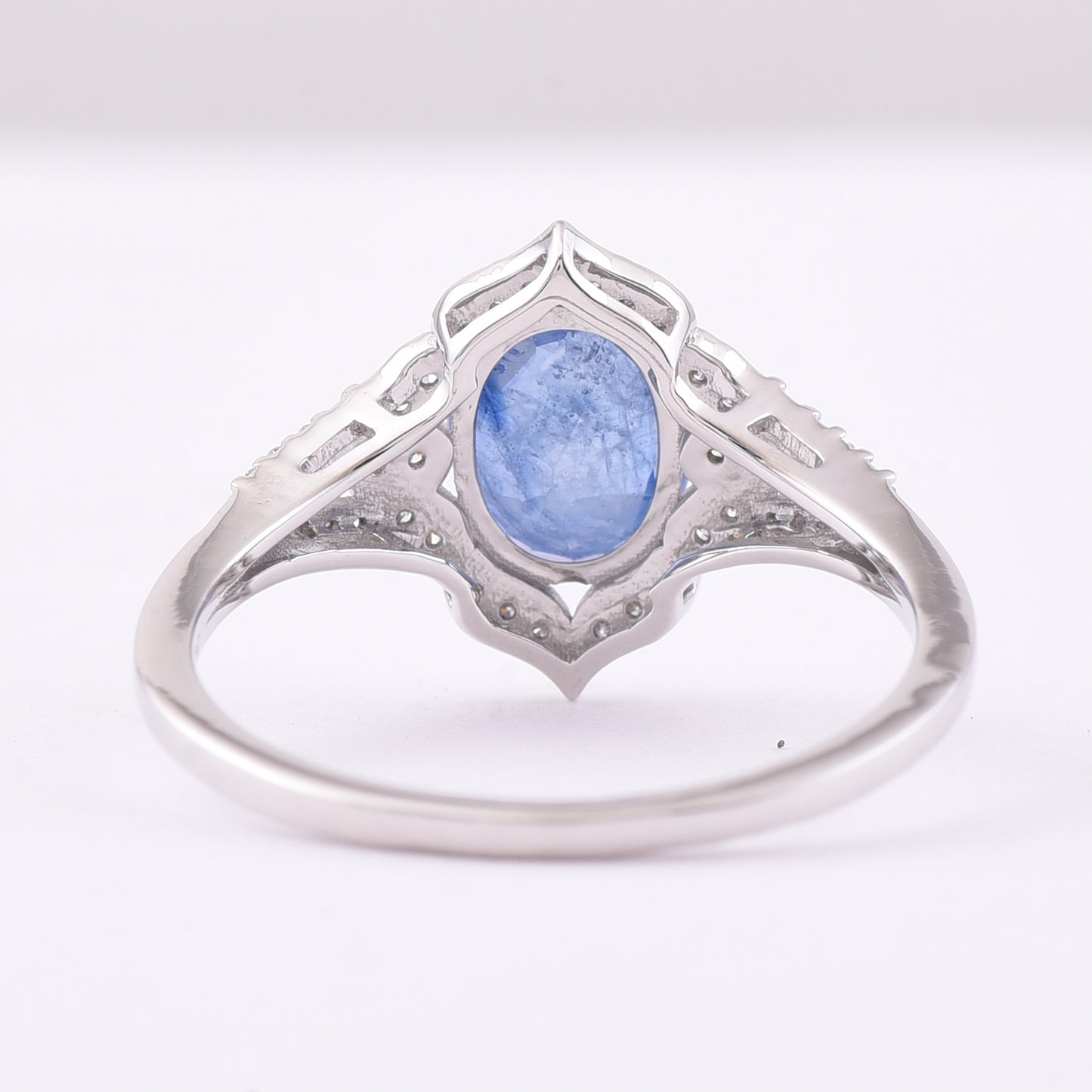 2.07 Ct Oval Mixed Cut Natural Sapphire 950 Platinum Ring