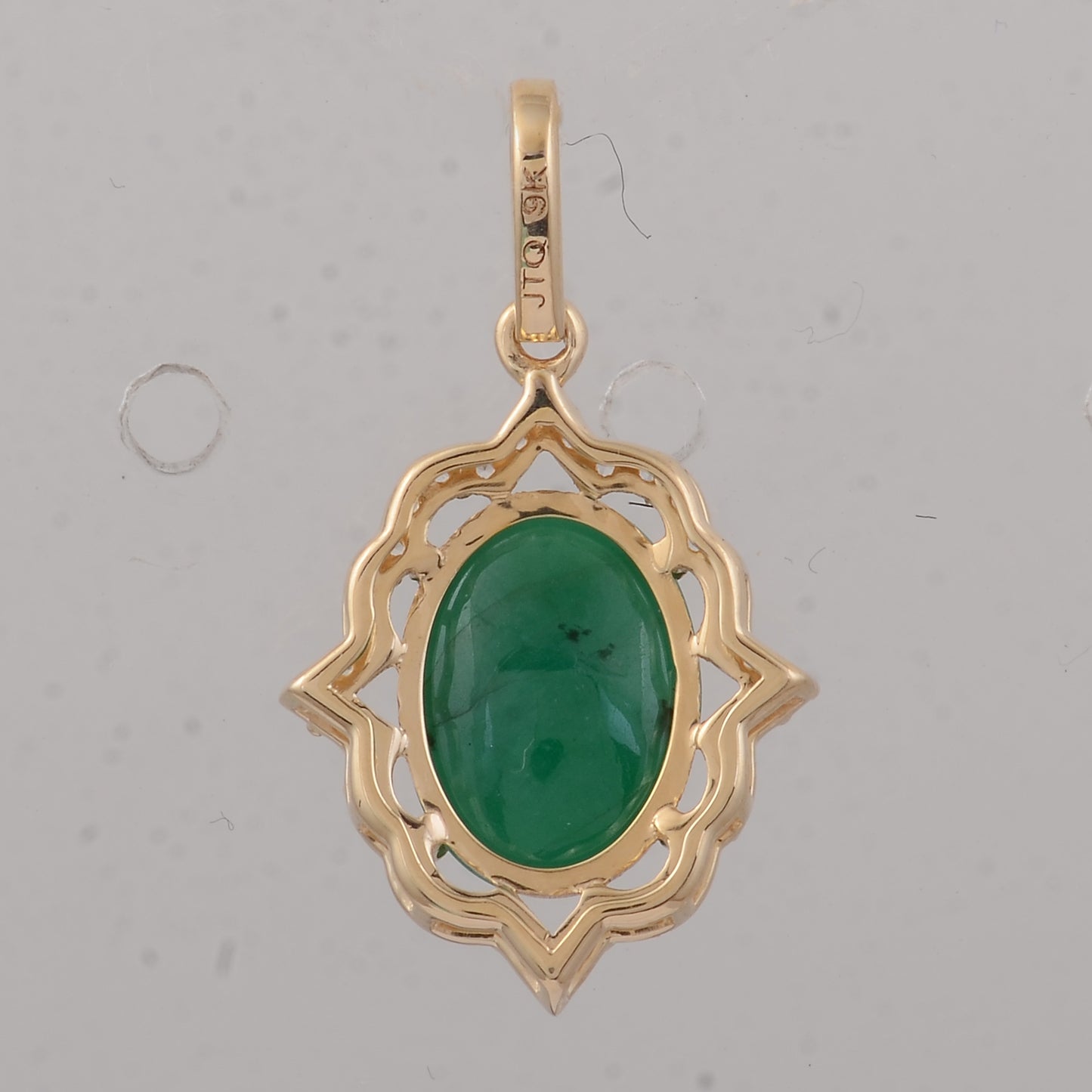 2.76 Ct Oval Emerald 9K Gold Pendant
