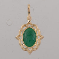 2.76 Ct Oval Emerald 9K Gold Pendant