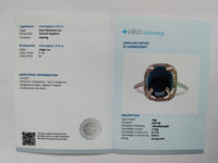 6.24 Ct Oval Cabochon Cut Natural Sapphire 14K Gold Ring