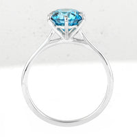 2.03 Carats Blue Lab Grown Diamond 14K Gold Ring