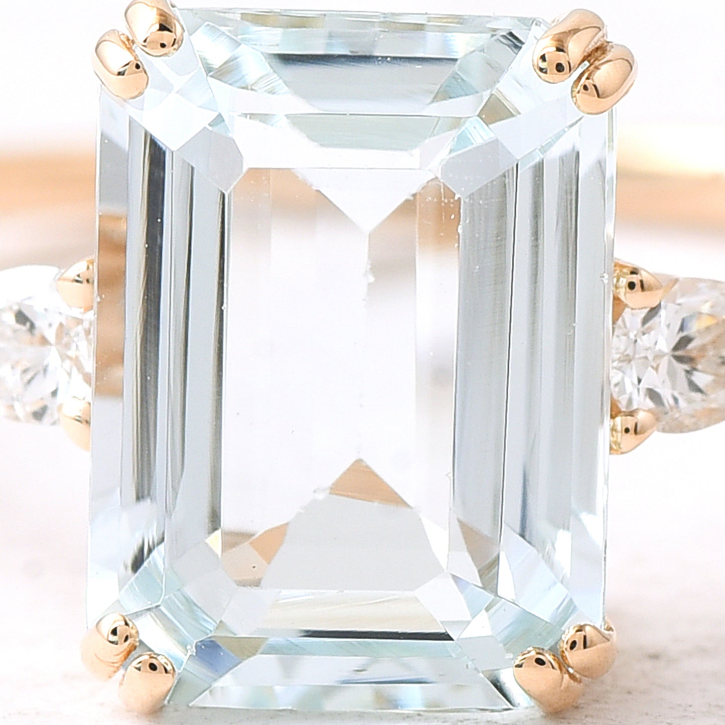 2.27 Ct Octagon Aquamarine 14K Gold Ring