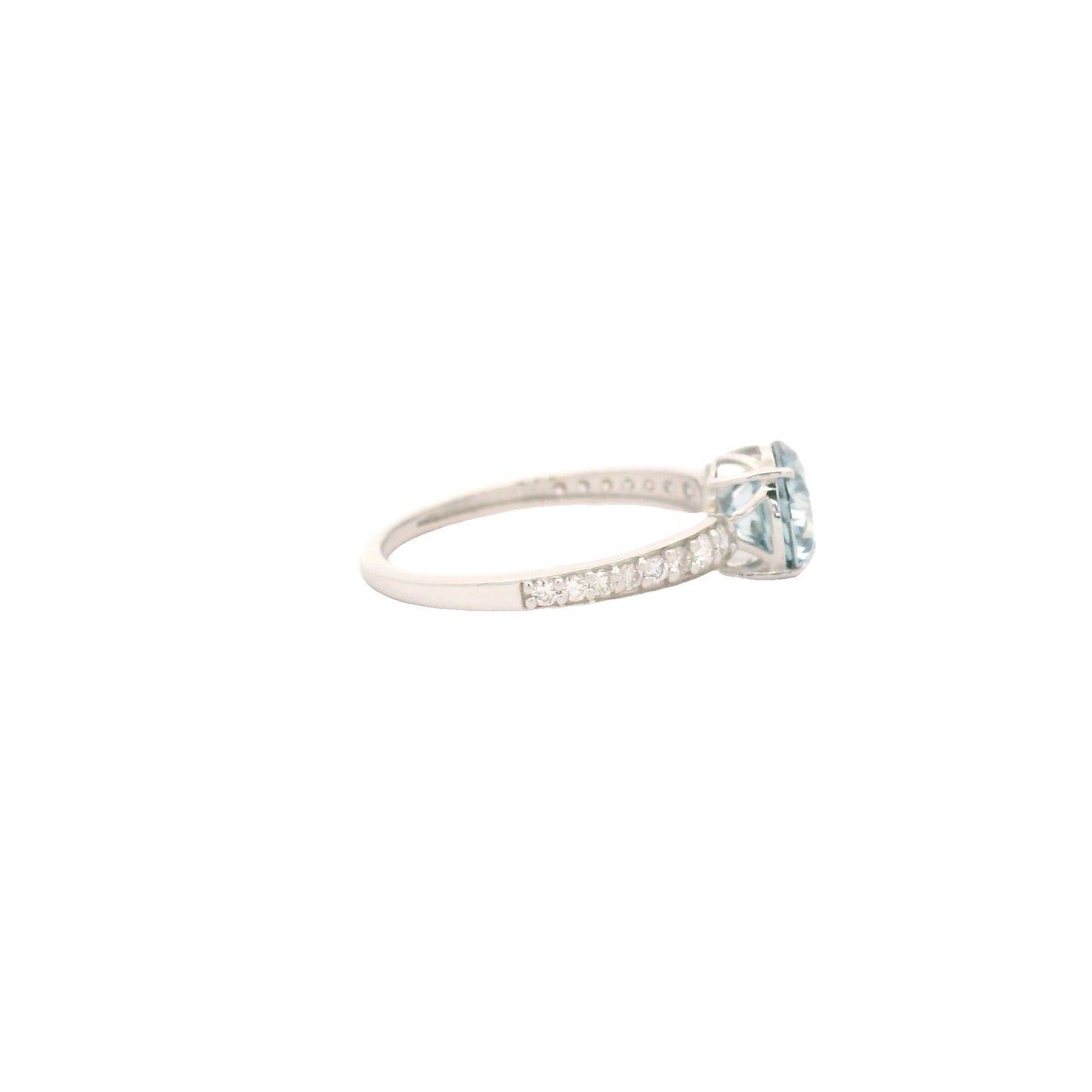 1.74 Carats Blue Lab Grown Diamond 14K Gold Ring