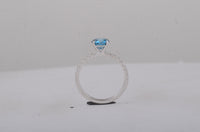 1.66 Carats Blue Lab Grown Diamond 14K Gold Ring