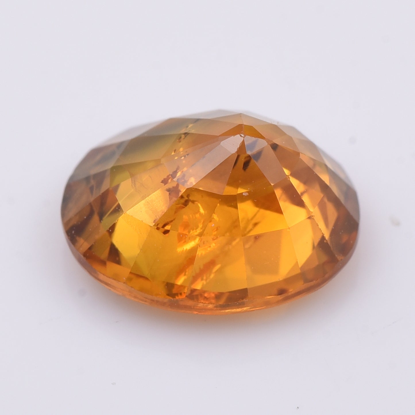 2.76 Natural Corundum Orange Sapphire Oval Mixed Cut Gemstone