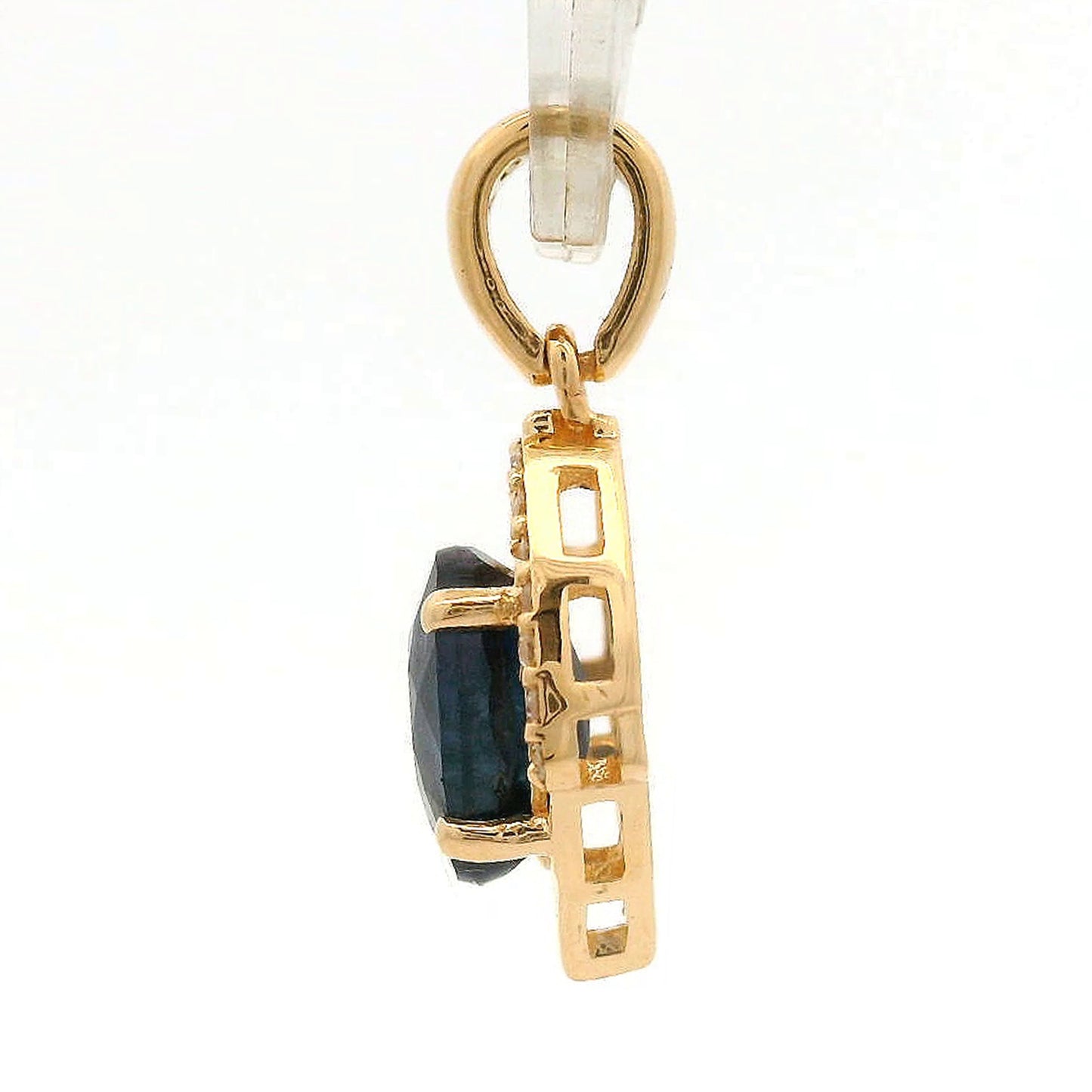 1.28 Ct Oval Sapphire 14K Gold Pendant
