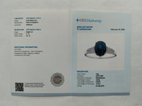 2.82 Ct Oval Mixed Cut Natural Sapphire 950 Platinum Ring
