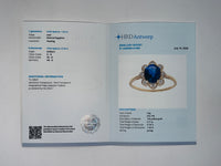 1.71 Ct Oval Natural Sapphire 14K Gold Ring