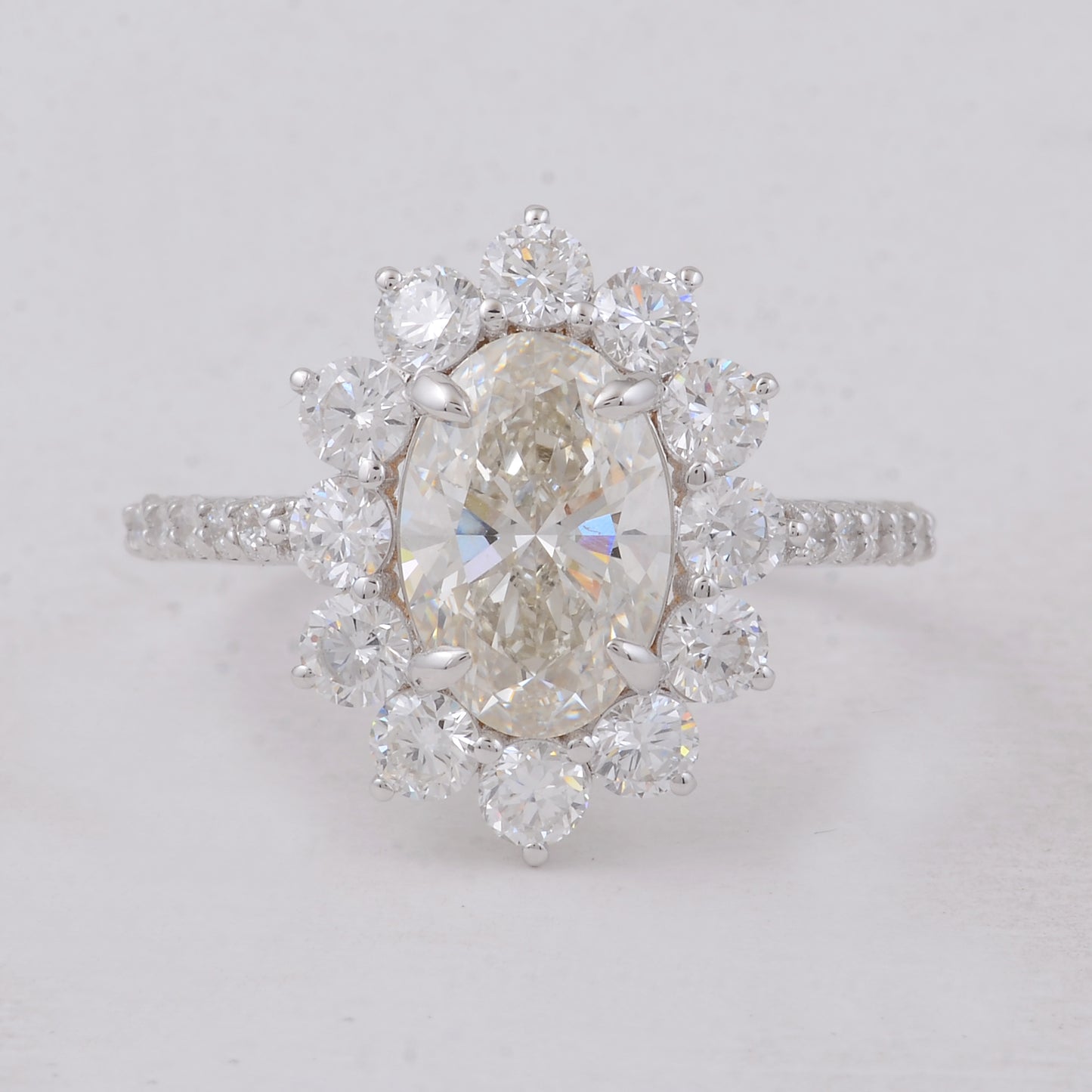 3.24 Carats Lab Grown Diamond 14K Gold Ring
