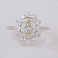 3.24 Carats Lab Grown Diamond 14K Gold Ring