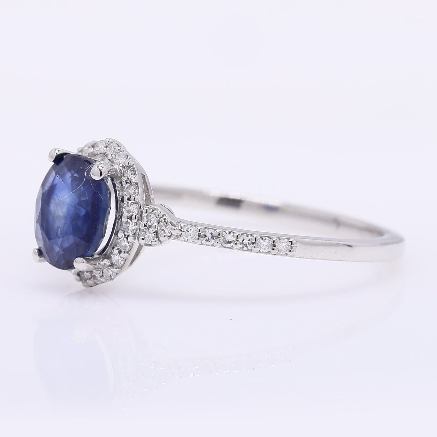 1.17 Ct Oval Mixed Cut Natural Sapphire 950 Platinum Ring