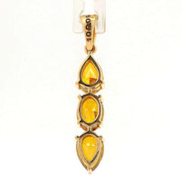 1.59 Ct Pear Yellow Diamond 14K Gold Pendant