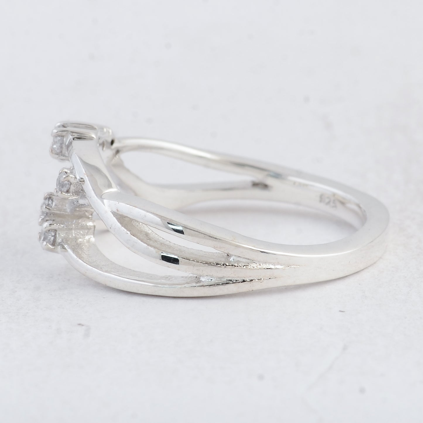 0.31 Ct Round Cubic Zirconia 925 Sterling Silver Ring