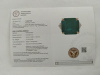 20.00 Ct Emerald Cut Natural Beryl Emerald 18K Gold Ring