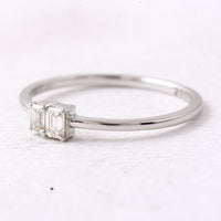 0.19 Ct Octagon Diamond 950 Platinum Ring