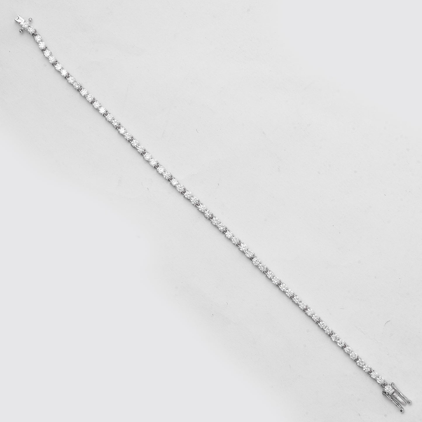 3.23 Ct Round Lab Grown Diamond 14K Gold Bracelet