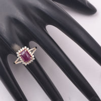 3.10 Ct Octagon Ruby 9K Gold Ring